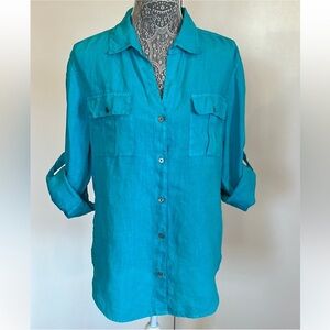 Tommy Bahama 100% Linen button down shirt Size Small